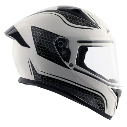 Vega Bolt Hyper White Black Helmet Riders Junction 2 1
