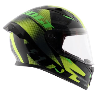 Vega Bolt Macho Black Neon Yellow Helmet Riders Junction 2