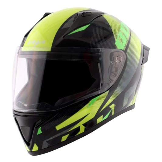 Vega Bolt Macho Black Neon Yellow Helmet Riders Junction