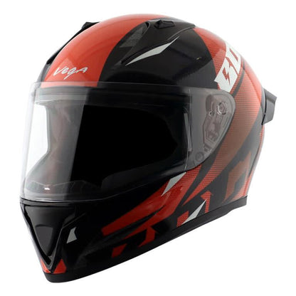 Vega Bolt Macho Black Orange Helmet Riders Junction 1