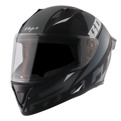 Vega Bolt Macho Matt Black Grey Helmet Riders Junction