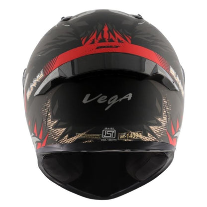 Vega Bolt Matt Black Red Helmet Riders Junction 1