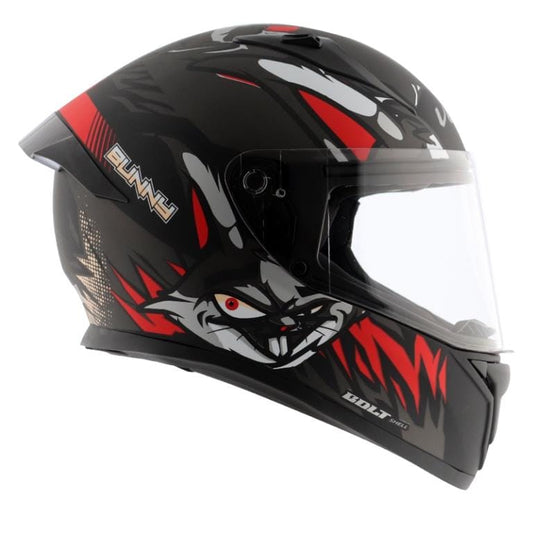 Vega Bolt Matt Black Red Helmet Riders Junction 2