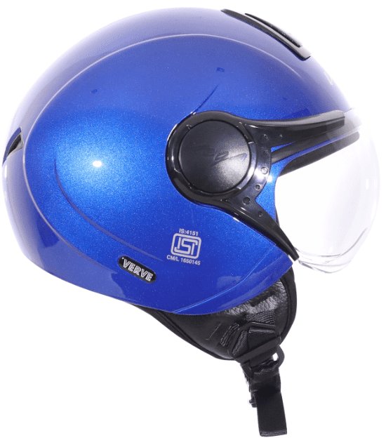 Vega Verve Open Face Blue Helmet (ISI Certified)