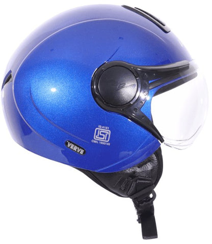 Vega Verve Open Face Blue Helmet (ISI Certified)