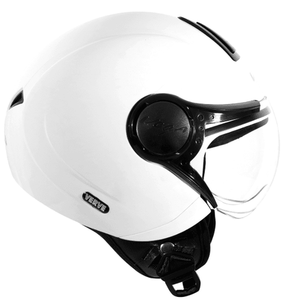 Vega Verve Open Face White Helmet (ISI Certified)