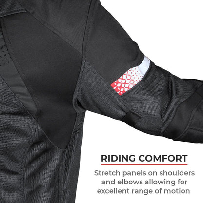 Viaterra Spencer Street Mesh Riding Jacket Black