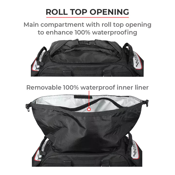 Waterproof Tailbag for Bikes-72L-Orange