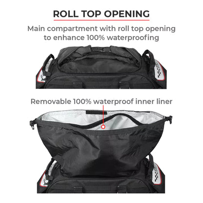 Waterproof Tailbag for Bikes-72L-Orange