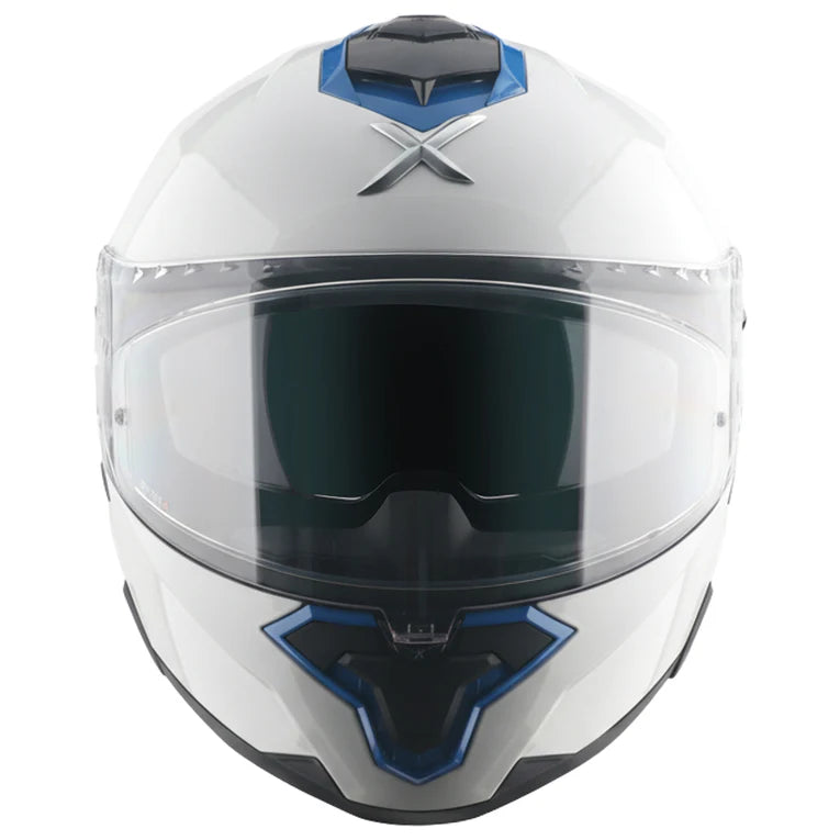 Axor Brutale Corsa Dual Spoiler White Blue Helmet