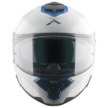 Axor Brutale Corsa Dual Spoiler White Blue Helmet