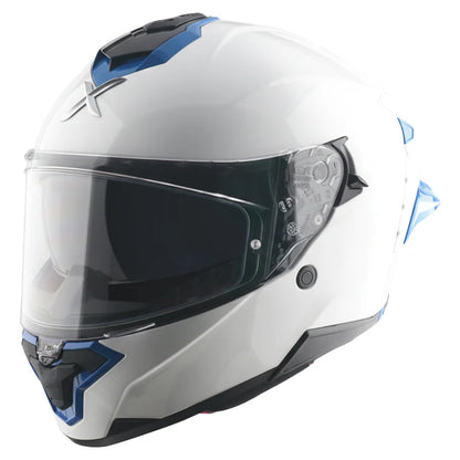 Axor Brutale Corsa Dual Spoiler White Blue Helmet