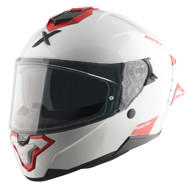Axor Brutale Corsa Dual Spoiler White Red Helmet