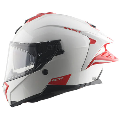 Axor Brutale Corsa Dual Spoiler White Red Helmet