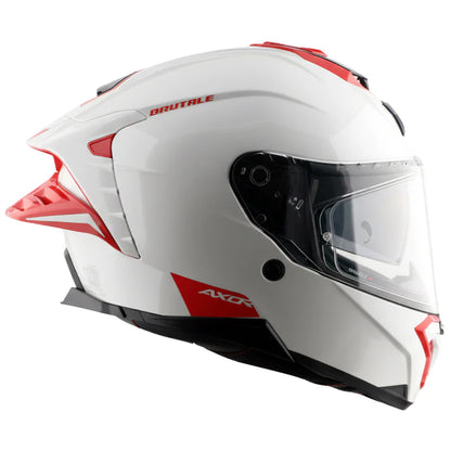 Axor Brutale Corsa Dual Spoiler White Red Helmet