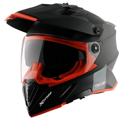 X-Cross Dual Visor SC Helmet Dull Black Orange