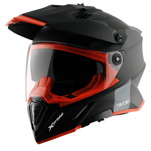 X-Cross Dual Visor SC Helmet Dull Black Orange