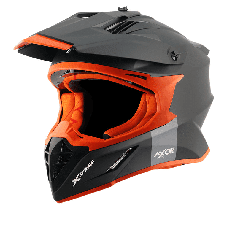 X-Cross Off Road Helmet Dull Black Orange
