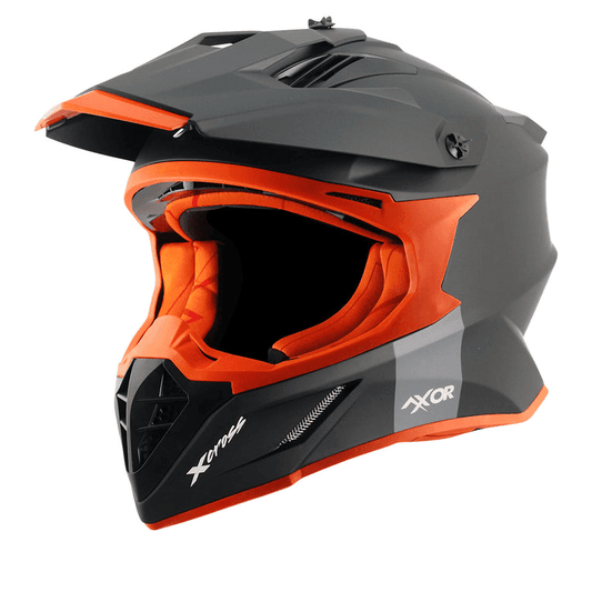 X-Cross Off Road Helmet Dull Black Orange