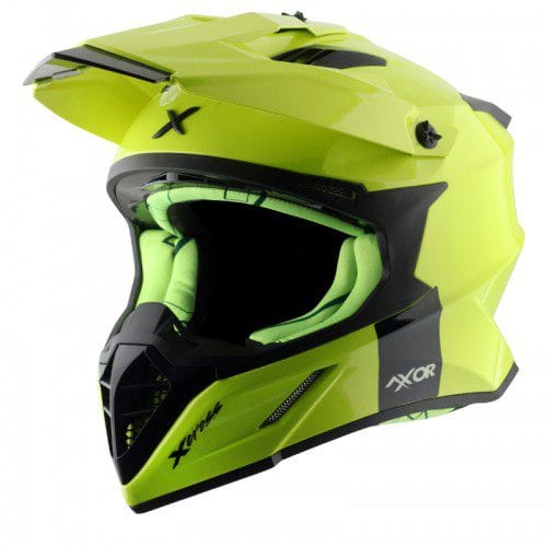 Off Road Helmet Glossy Neon Yellow Green