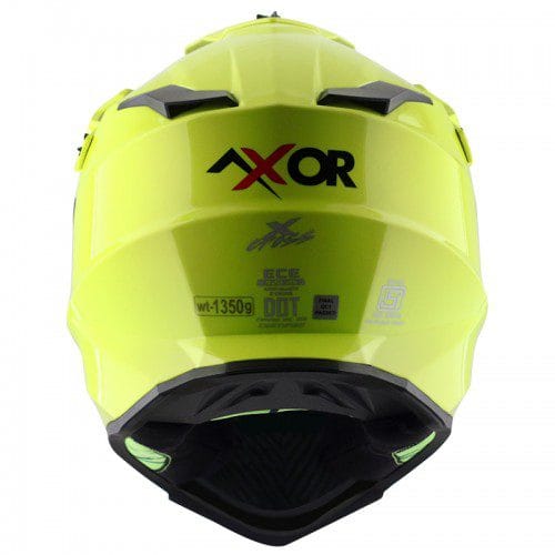 Off Road Helmet Glossy Neon Yellow Green