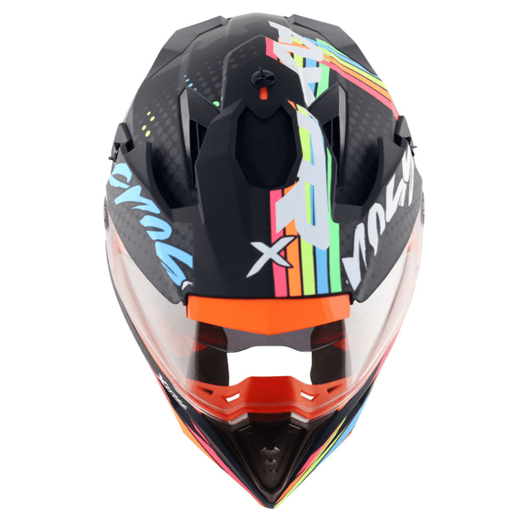 AXOR X-Cross X2 Dull Black Grey Dual Visor Helmet