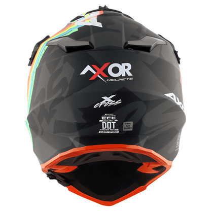 AXOR X-Cross X2 Dull Black Grey Dual Visor Helmet