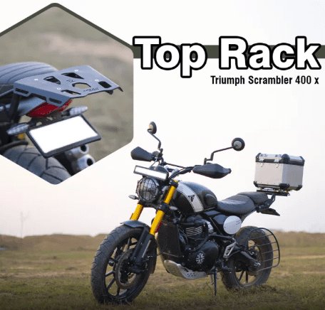 Zana TOP RACK WITH STEEL PLATE BLACK FOR TRIUMPH SCRAMBLER 400 X ZI-8376