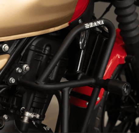 Zana Crash Guard for Guerrilla 450 (with Slider, Black Texture, Mild Steel) - Type-1 ZI-8519