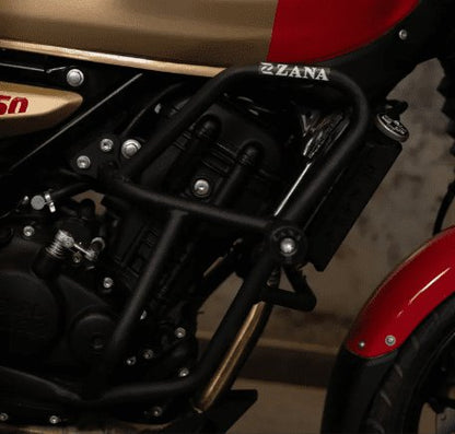 Zana Crash Guard for Guerrilla 450 (with Slider, Black Texture, Mild Steel) - Type-1 ZI-8519