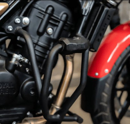 Zana Crash Guard for Guerrilla 450 (with Puck, Black Texture, Mild Steel) - Type-2 ZI-8520