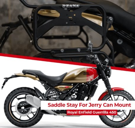 Zana Saddle Stay with Jerry Can Mount for Guerrilla 450 (Black Texture) ZI-8522