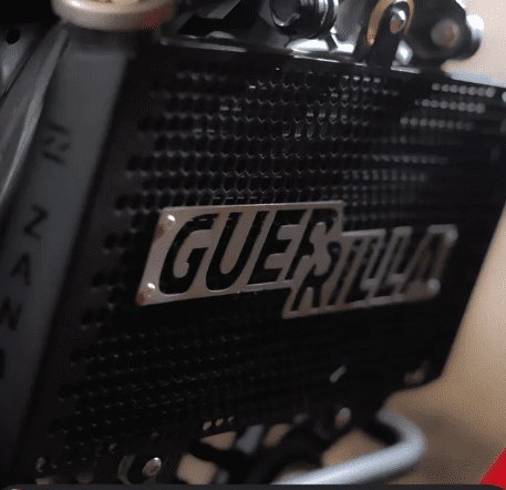 Zana Radiator Grill for Guerrilla 450 with Logo (Honeycomb Black Texture) - Type-2 ZI-8526