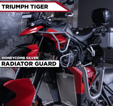 Zana Radiator Guard Honeycomb Silver (2 MM Alu) Set For Triumph Tiger 850 ZP-087