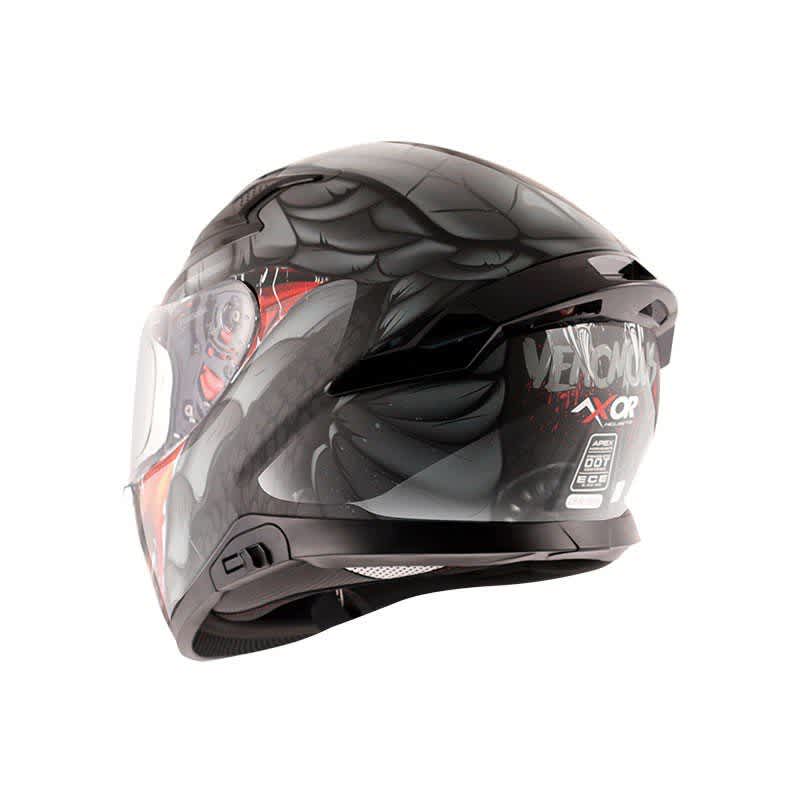 apex venomous dv black gloss grey helmet 2
