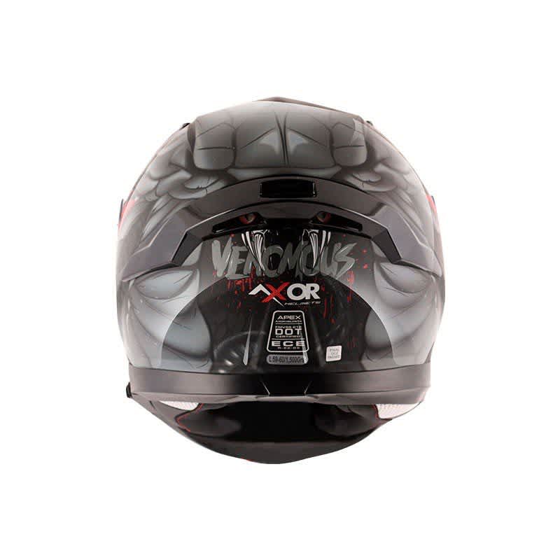 apex venomous dv black gloss grey helmet 3