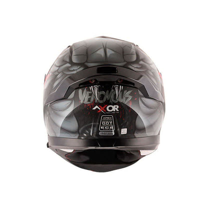 apex venomous dv black gloss grey helmet 3