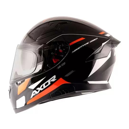 axor apex turbine gloss full face helmet black orange 1