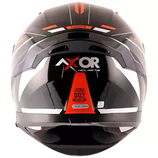 axor apex turbine gloss full face helmet black orange 2