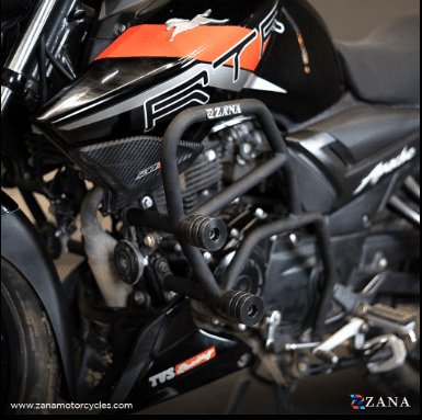 ZANA Crash Guard with Double Slider Type-1 Black for TVS Apache RTR 160/180/200 ZI-8377