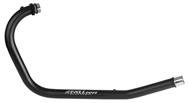 Silver Stallion Free Flow Bend Pipe For INTERCEPTOR / GT 650 - Silver, Black Matte