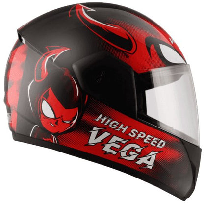 Vega Cliff Devil Black Red Helmet
