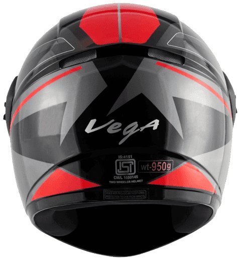 Vega Cliff Pioneer Black Red Helmet