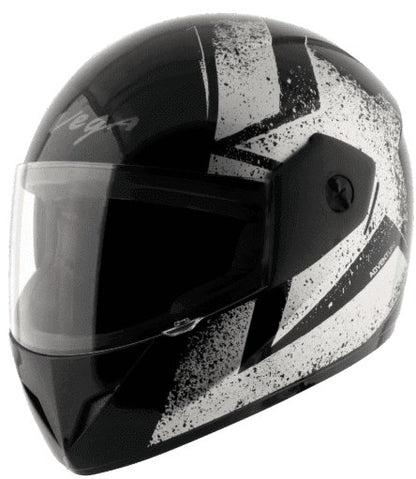 Vega Cliff Adventure Black Silver Helmet