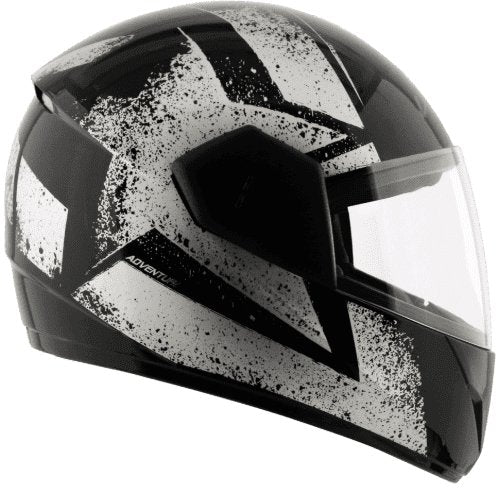 Vega Cliff Adventure Black Silver Helmet