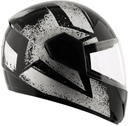 Vega Cliff Adventure Black Silver Helmet