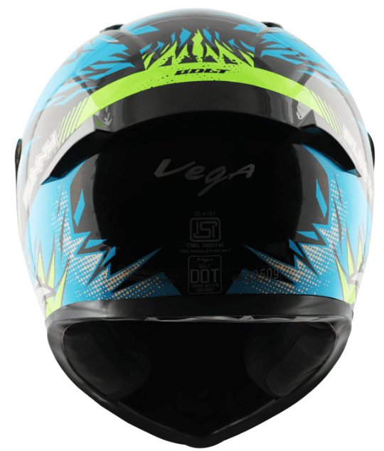 Vega Bolt Bunny Black Neon Blue Helmet