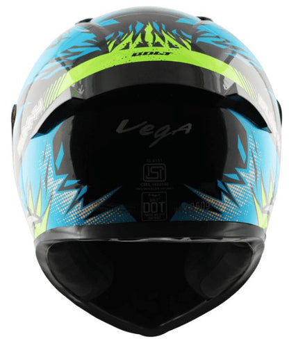 Vega Bolt Bunny Black Neon Blue Helmet