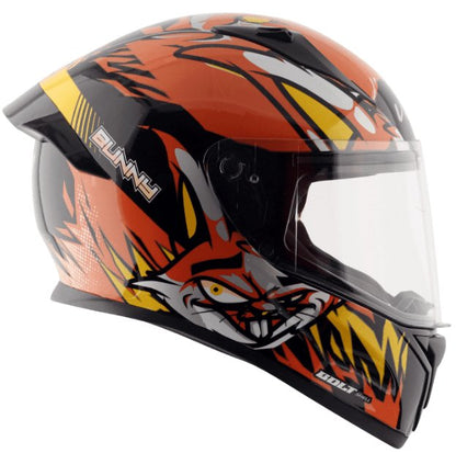 Vega Bolt Bunny Black Orange Helmet