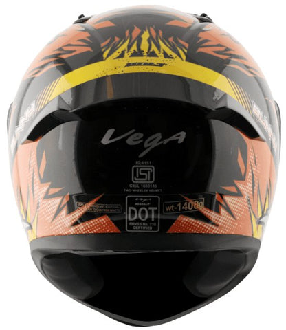 Vega Bolt Bunny Black Orange Helmet